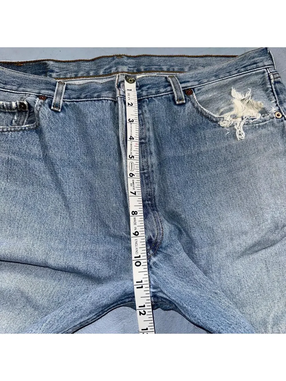 Levis 501 Vintage 90s XX Straight Leg Mexico Jeans 36x29 Light Wash Act 35x28